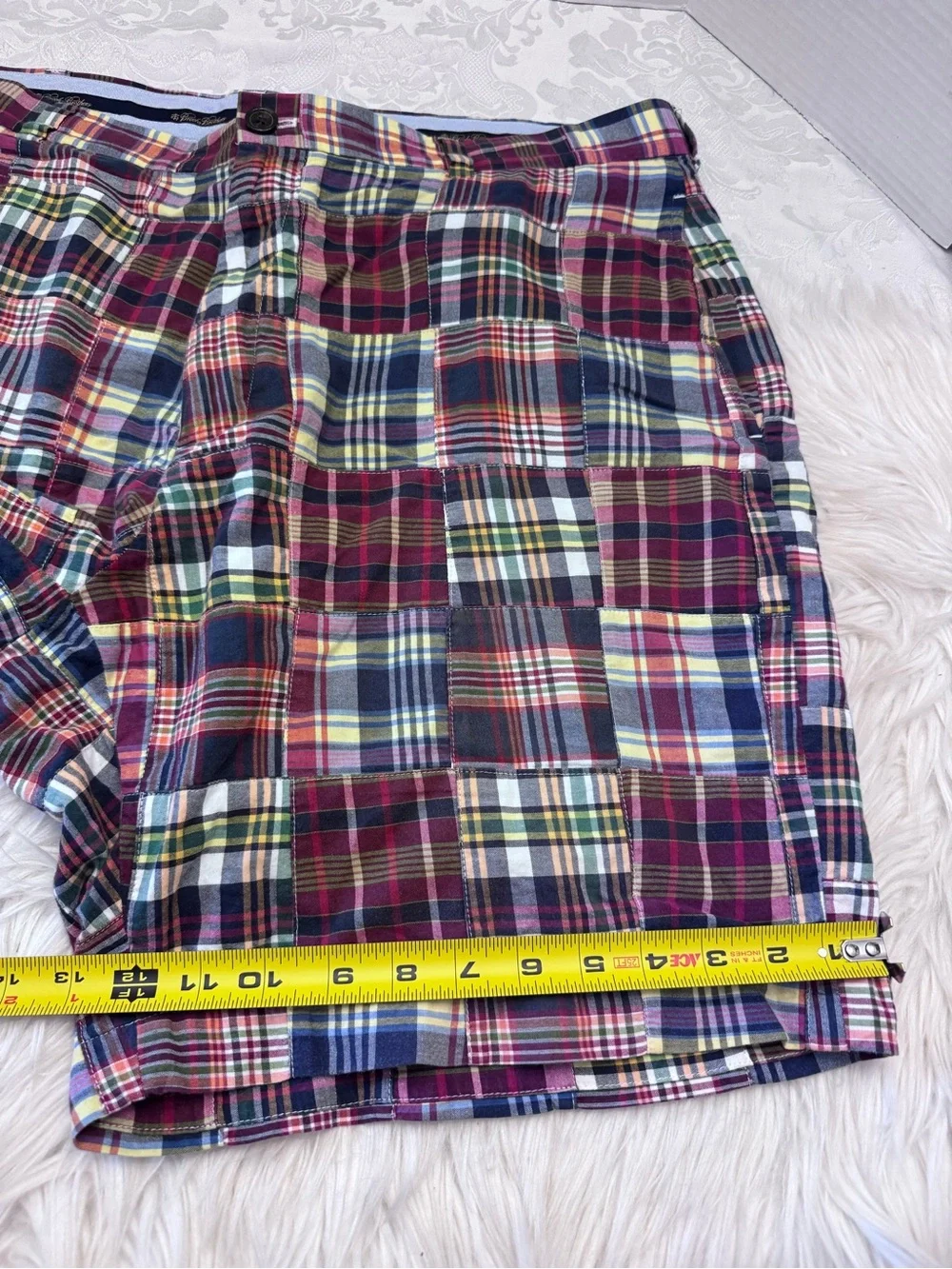 Brooks Brothers Men’s 40 Cotton Patchwork Madras Shorts Preppy Plaid‎ Old Money